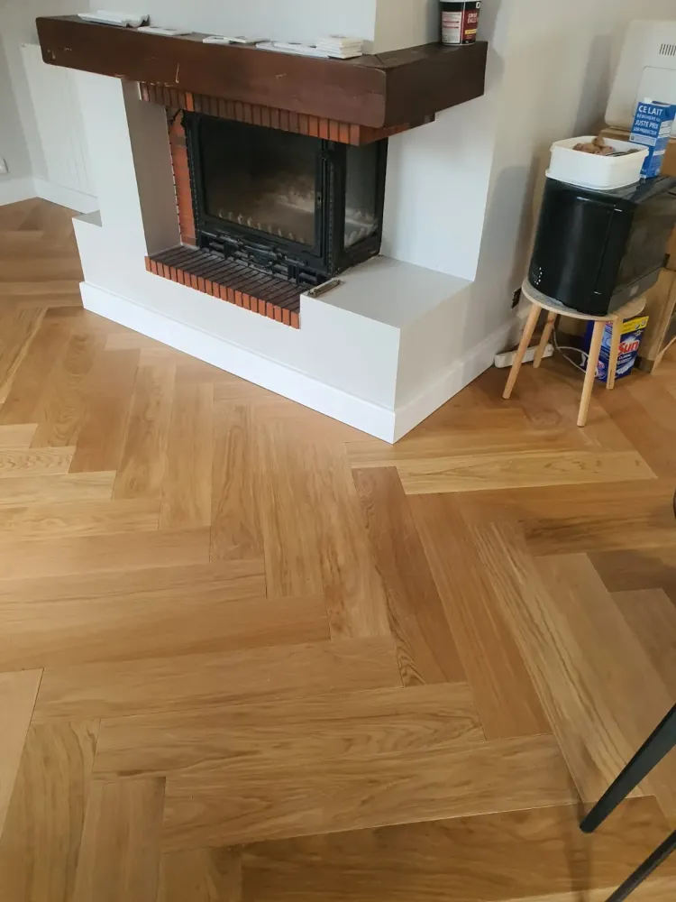 Pose d'un parquet bâton rompu à Eckbolsheim (1webp