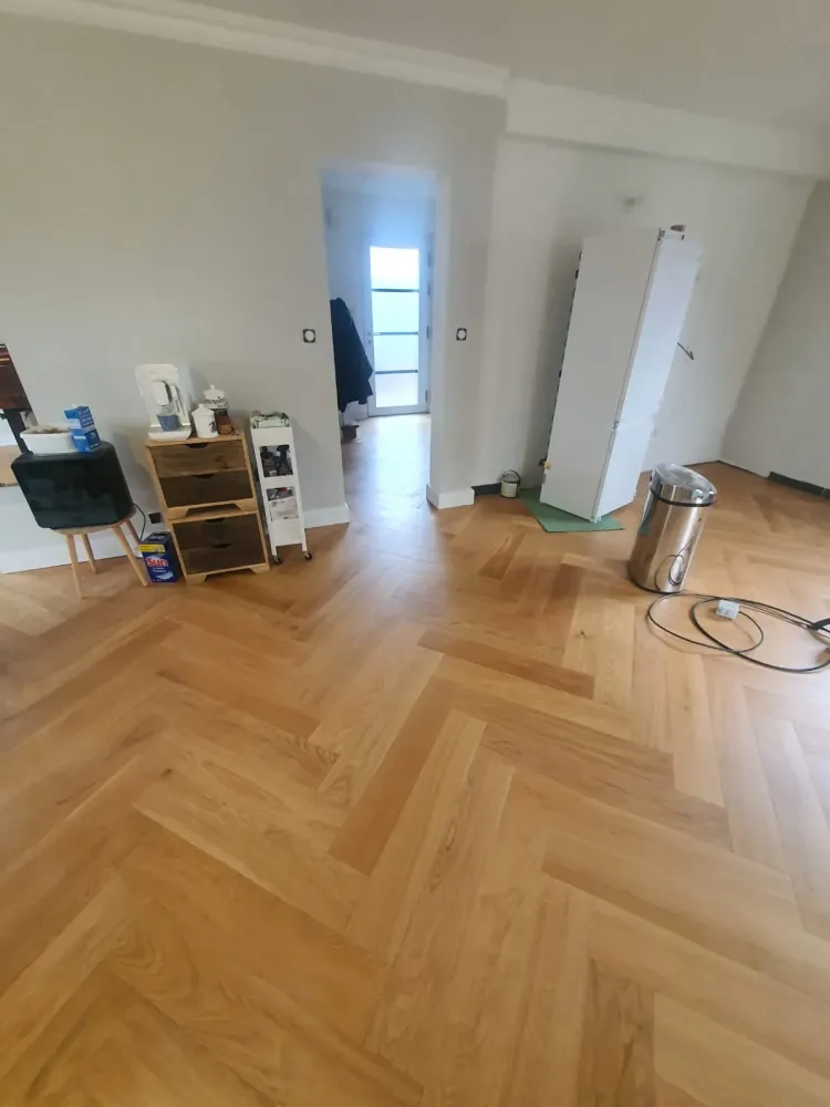 Pose d'un parquet bâton rompu à Eckbolsheim (8webp