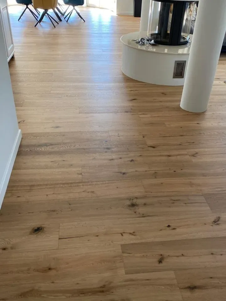 Pose d'un parquet contrecollé cottage naturel à Truchtersheim (7webp