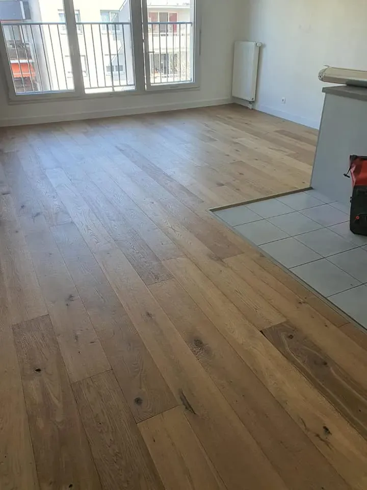 Pose d'un parquet contrecollé Lamett à Strasbourg (5webp