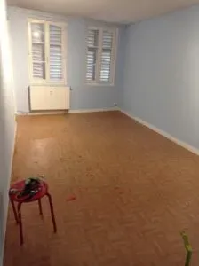 Pose d’un sol stratifié Alsapan à Haguenau