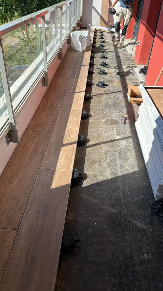 Pose d'une terrasse à Bischheim