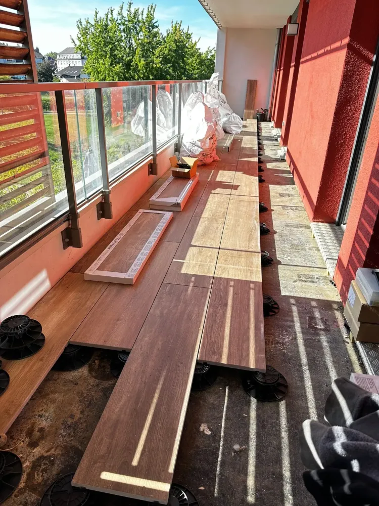 Pose d'une terrasse à Bischheim