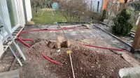 Pose d'une terrasse à Holtzheim