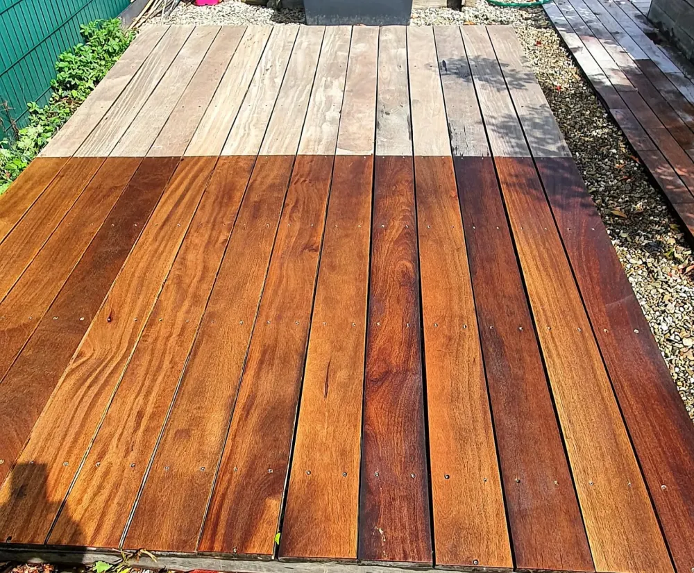 Nettoyage d'une terrasse