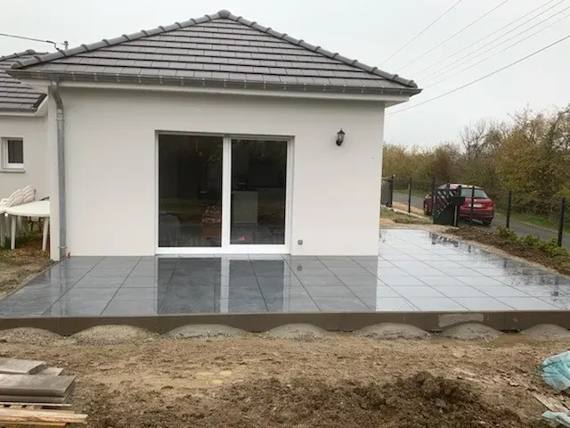 Pose d’une terrasse à Gambsheim