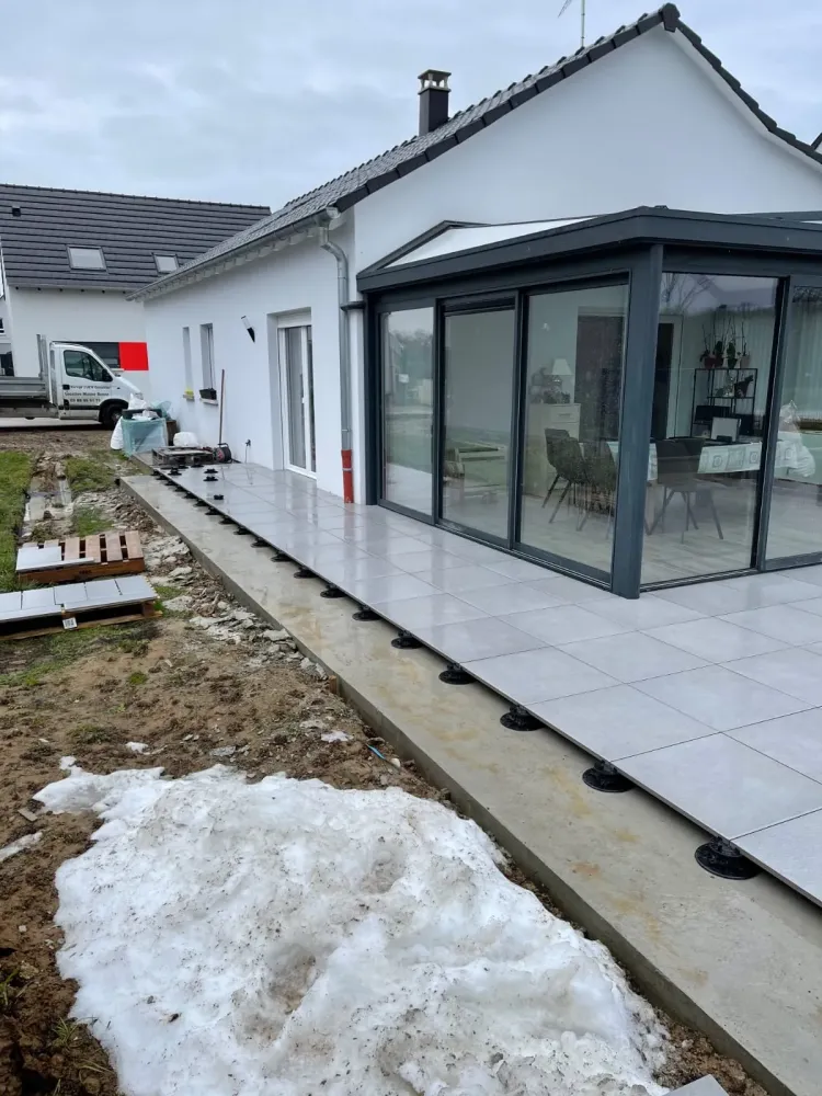 Pose d’une terrasse ipé à La Wantzenau