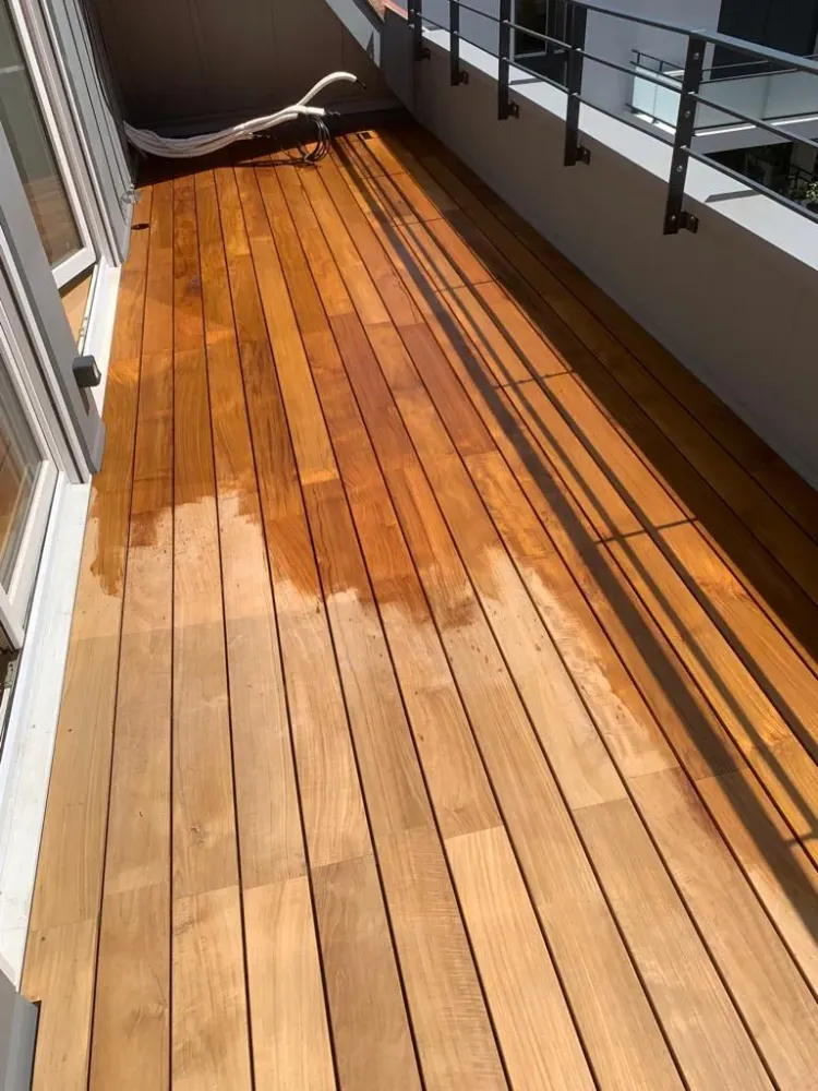 Réalisation d'une terrasse en Teck Indonésien